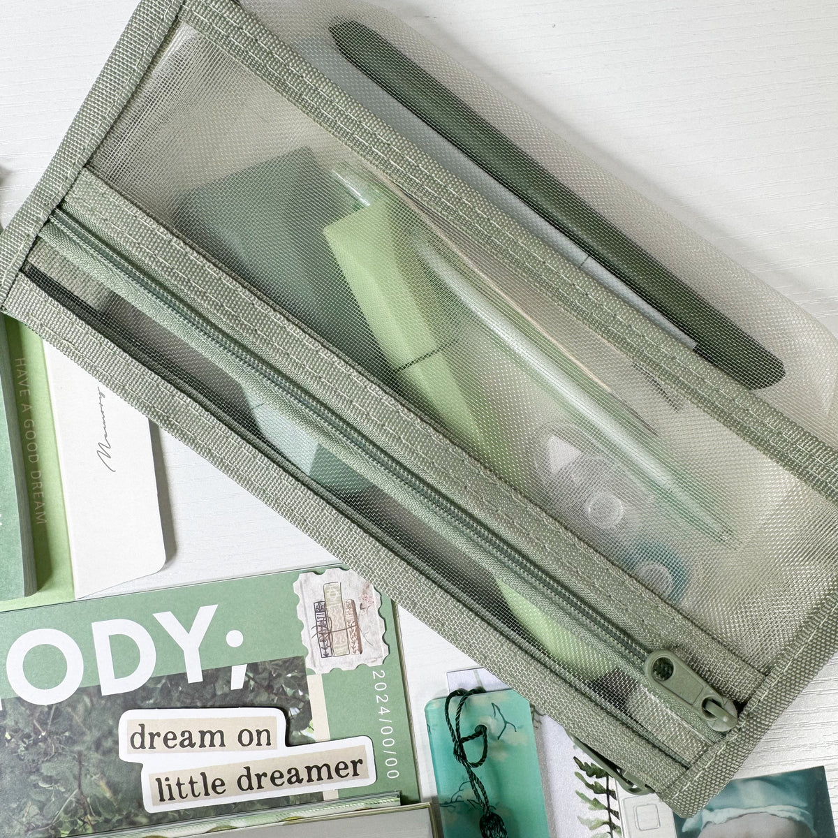 Kit de Journal créatif Melody Garden – Ensemble de scrapbooking et journal intime vert sauge
