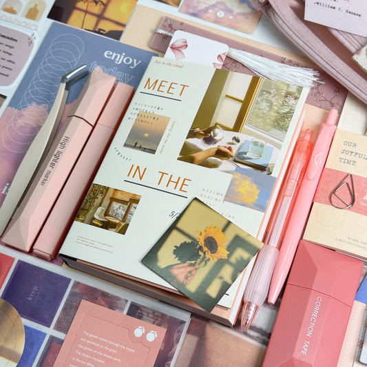 Golden Hour Journaling Set – Sunset Peach Scrapbooking & Junk Journal Kit