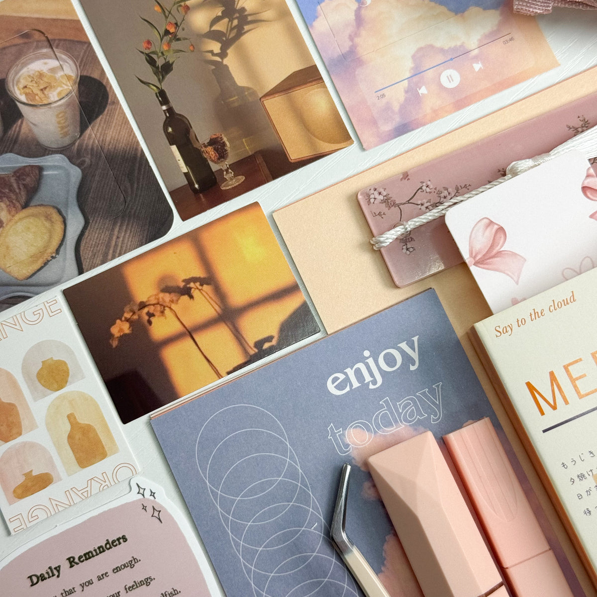 Golden Hour Journaling Set – Sunset Peach Scrapbooking & Junk Journal Kit