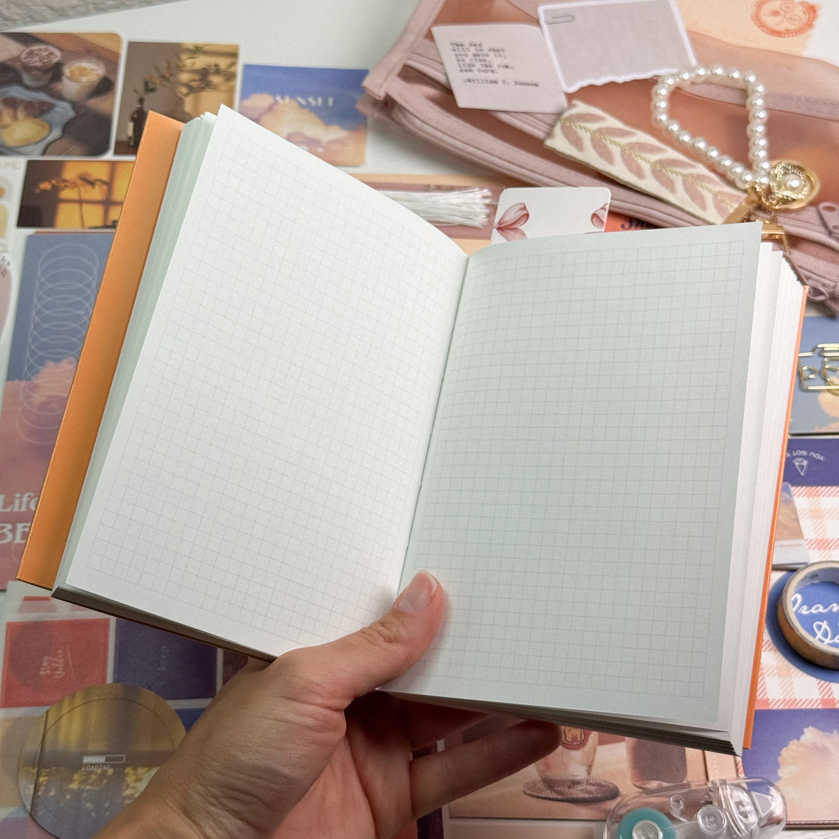 Golden Hour Journaling Set – Sunset Peach Scrapbooking & Junk Journal Kit