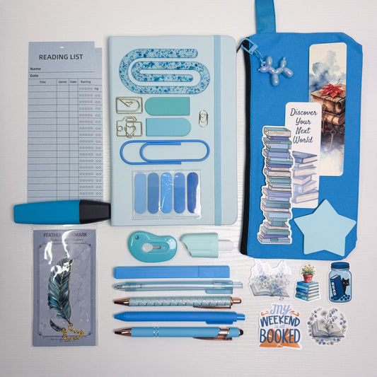 Sky Blue Reader's Stationery Set