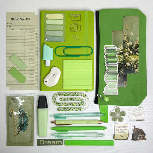 Fresh Green Reader's Stationery Set