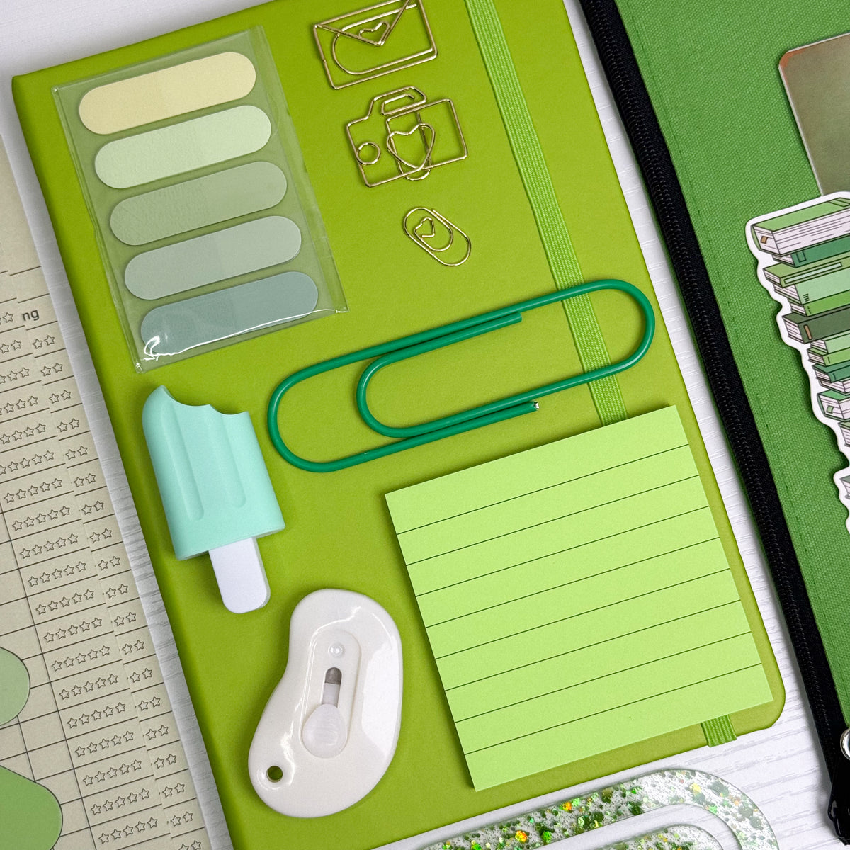 Fresh Green Reader's Stationery Set