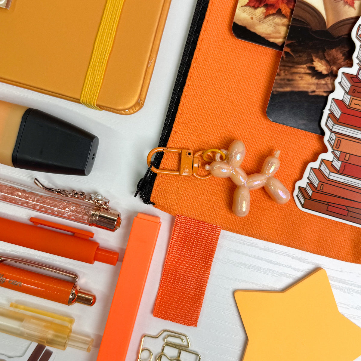 Cozy Orange Reader's Stationery Set