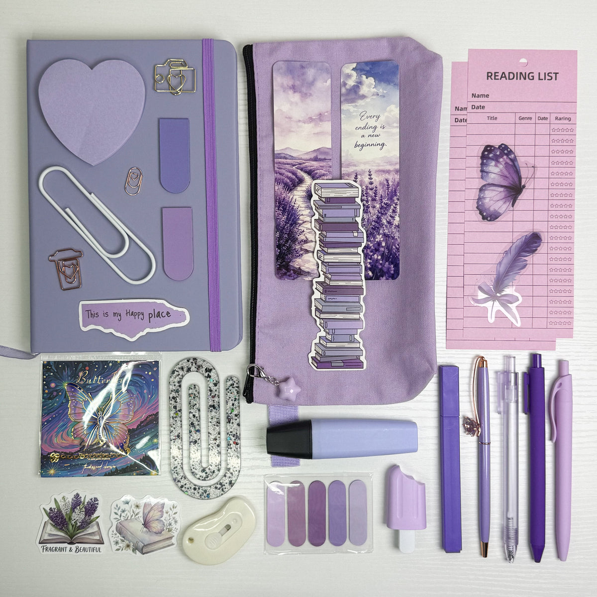 Dreamy Lavender Reader's Stationery Set